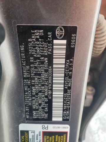 2017 TOYOTA CAMRY LE 4T1BF1FK3HU633064