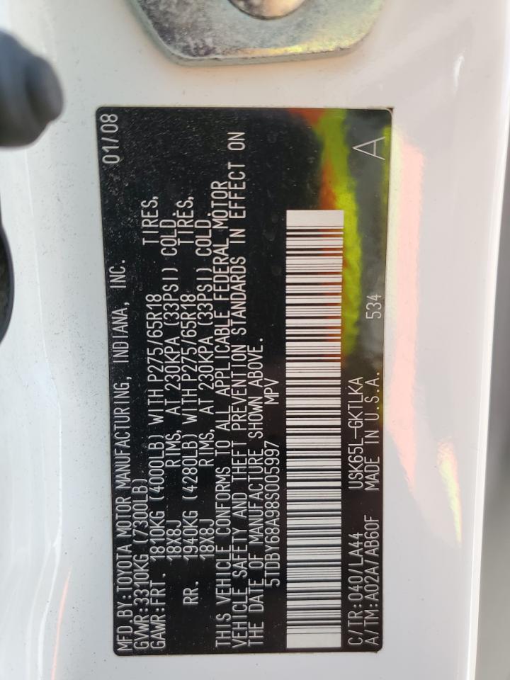 Lot #3257485503 2008 TOYOTA SEQUOIA LI