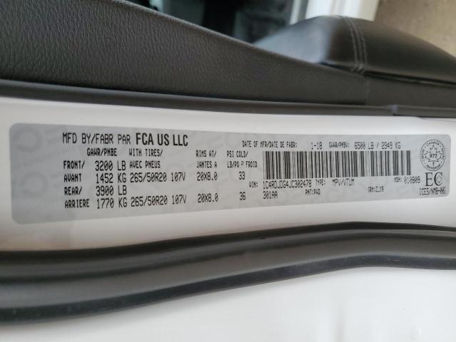 2018 DODGE DURANGO GT 1C4RDJDG4JC302478