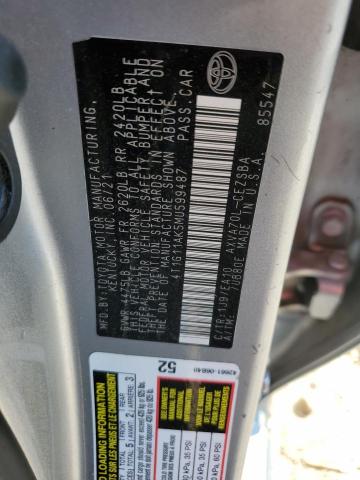 2021 TOYOTA CAMRY SE - 4T1G11AK5MU599487