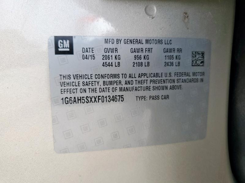 2015 CADILLAC ATS LUXURY 1G6AH5SXXF0134675