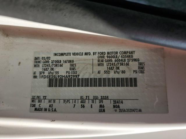 2002 FORD ECONOLINE #3239340499