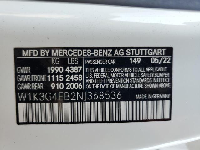 2022 MERCEDES-BENZ A 220 - W1K3G4EB2NJ368536