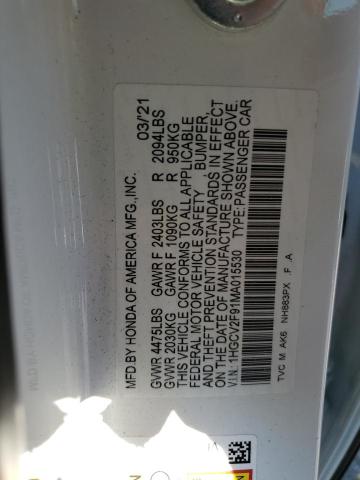 2021 HONDA ACCORD TOU 1HGCV2F91MA015530