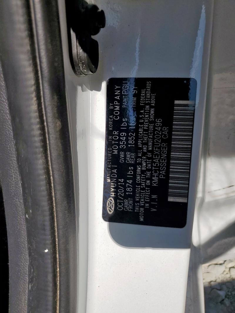 2015 HYUNDAI ACCENT GS KMHCT5AEXFU202496