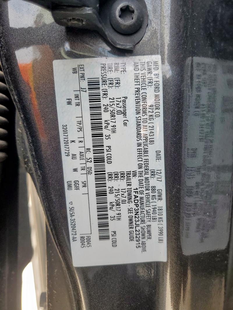 2018 FORD FOCUS TITA 1FADP3N23JL232915