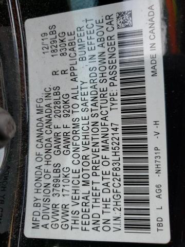 2020 HONDA CIVIC SPOR 2HGFC2F83LH522147