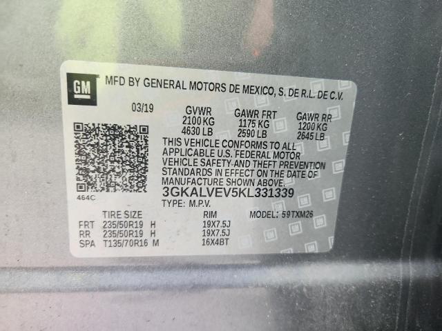 2019 GMC TERRAIN SLT 3GKALVEV5KL331339