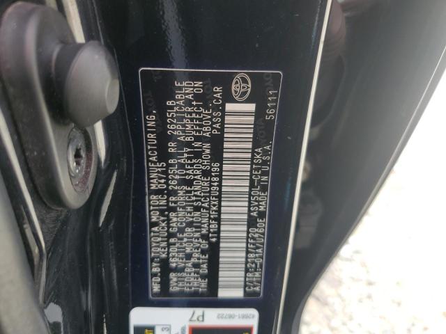 2015 TOYOTA CAMRY LE 4T1BF1FKXFU948196