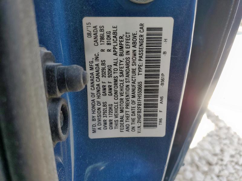 2015 HONDA CIVIC EX - 2HGFB2F81FH550665