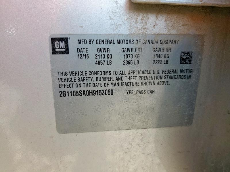 2017 CHEVROLET IMPALA LT - 2G1105SA0H9153060