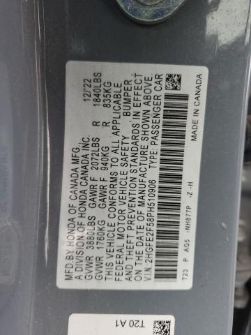 2023 HONDA CIVIC SPOR - 2HGFE2F58PH510906