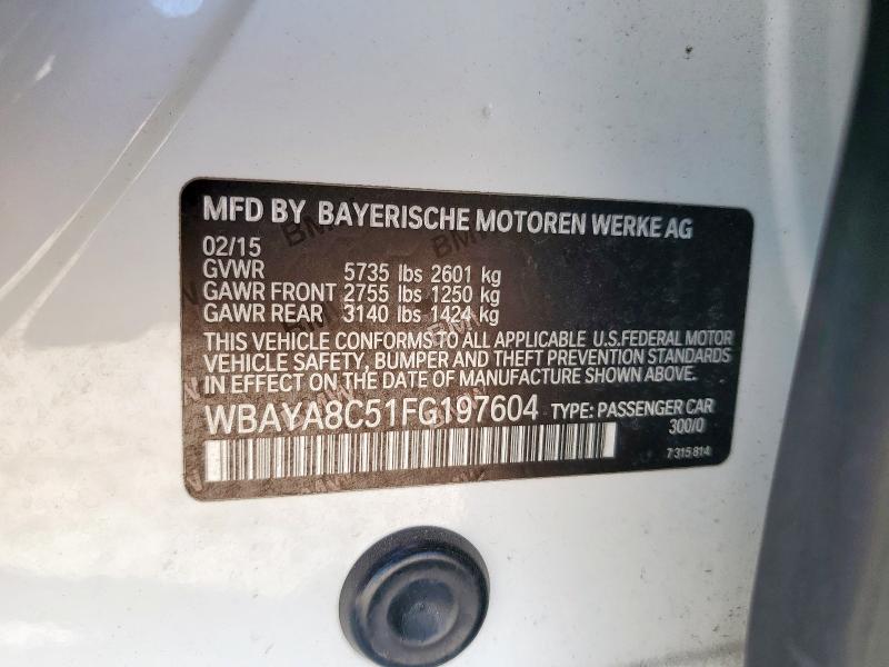 2015 BMW 750 I - WBAYA8C51FG197604