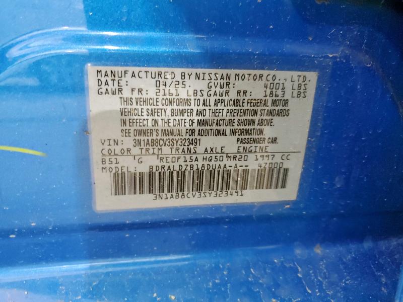 2025 NISSAN SENTRA SV - 3N1AB8CV3SY323491