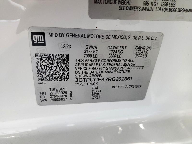 2024 GMC SIERRA K15 3GTPUCEK7RG201661