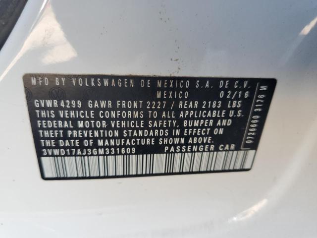 2016 VOLKSWAGEN JETTA SPOR 3VWD17AJ3GM331609