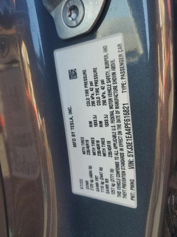 2023 TESLA MODEL 3 5YJ3E1EA4PF616821