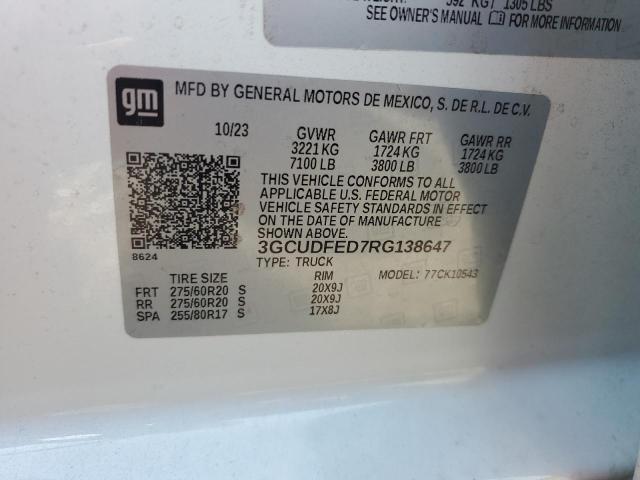 2024 CHEVROLET SILVERADO - 3GCUDFED7RG138647