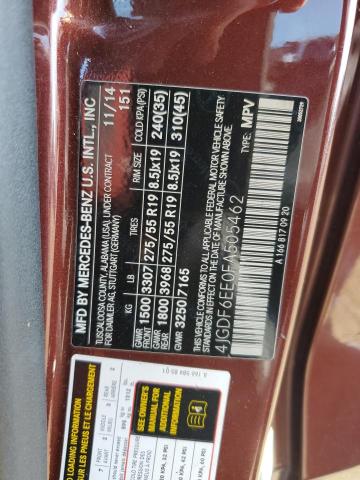 2015 MERCEDES-BENZ GL 450 4MATIC 4JGDF6EE0FA505462