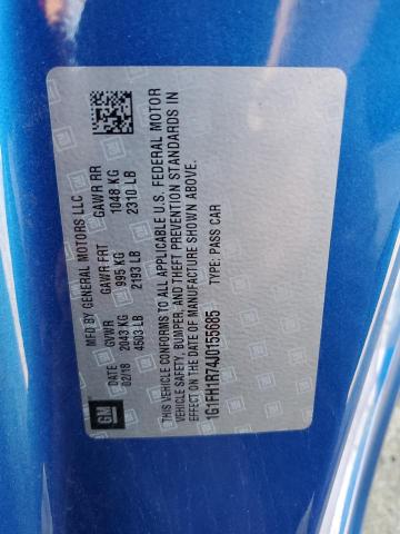 2018 CHEVROLET CAMARO SS 1G1FH1R74J0155685