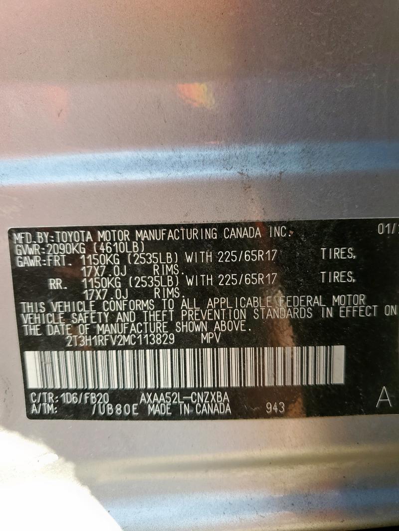 2021 TOYOTA RAV4 LE - 2T3H1RFV2MC113829