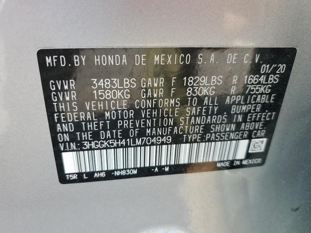 2020 HONDA FIT LX 3HGGK5H41LM704949