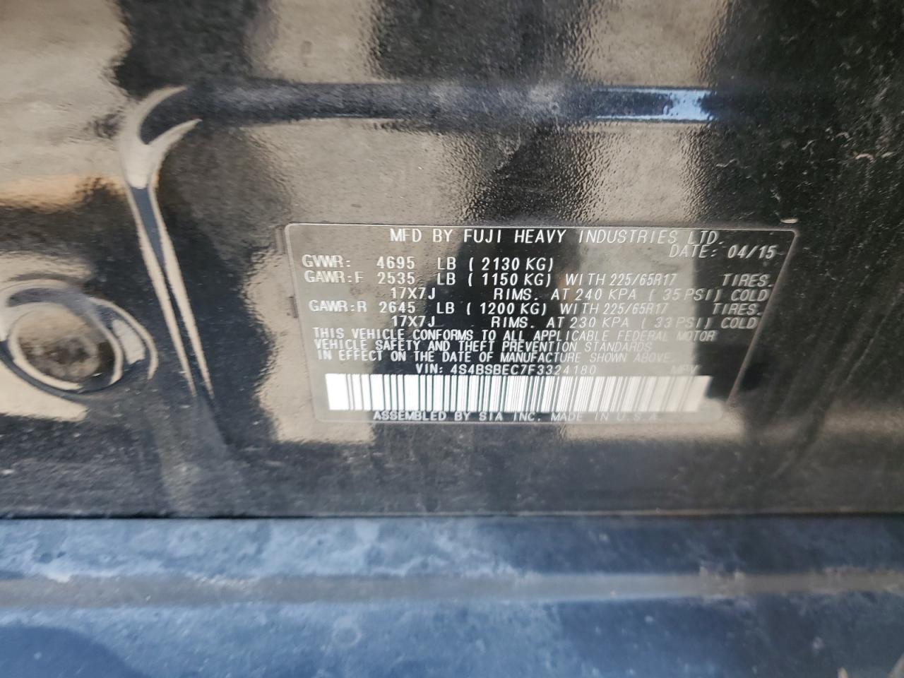 SUBARU OUTBACK 2.5I PREMIUM