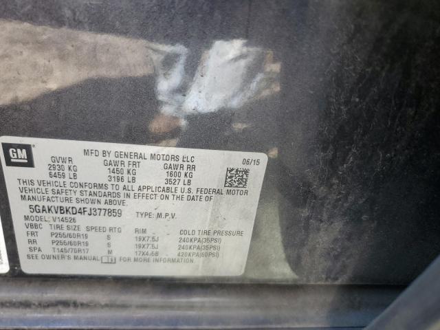 2015 BUICK ENCLAVE 5GAKVBKD4FJ377859