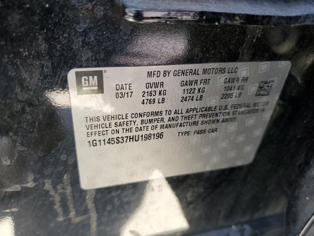 2017 CHEVROLET IMPALA PRE 1G1145S37HU198196