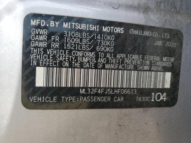 2020 MITSUBISHI MIRAGE G4 ML32F4FJ5LHF06613