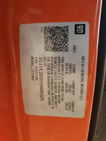 2025 CHEVROLET CORVETTE Z 1G1YE2D31S5605325