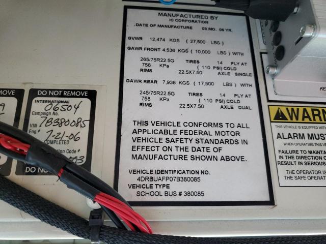 2007 IC CORPORATION CE SERIES SCHOOL #3262039461