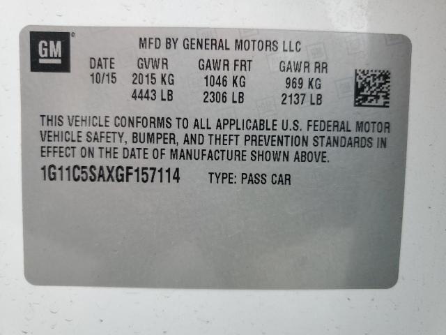 2016 CHEVROLET MALIBU LIM 1G11C5SAXGF157114