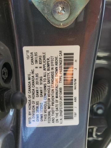 2018 HONDA CIVIC SI 2HGFC1E51JH710499
