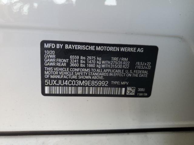 2021 BMW X5 M50I 5UXJU4C03M9E85992