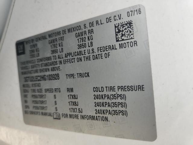 2017 GMC SIERRA K15 3GTU2LEC2HG103928
