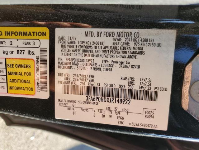 2018 FORD FUSION SE #3260937000