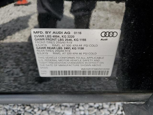 2016 AUDI Q3 PRESTIG WA1GFCFS8GR016258
