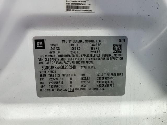 2016 CHEVROLET TRAX LS 3GNCJKSB9GL266240