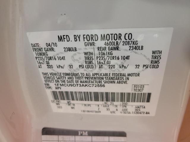2010 FORD ESCAPE XLT - 1FMCU9D73AKC72556
