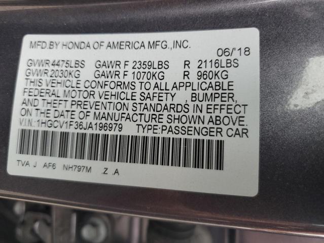 2018 HONDA ACCORD SPO - 1HGCV1F36JA196979