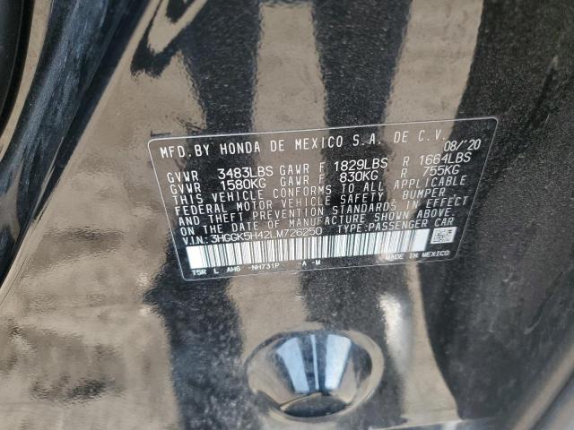 2020 HONDA FIT LX 3HGGK5H42LM726250