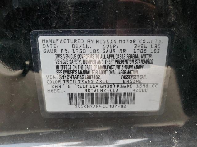 2016 NISSAN VERSA S - 3N1CN7AP4GL907482