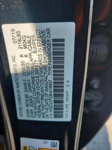 2019 HONDA ACCORD SPO 1HGCV1F33KA136837