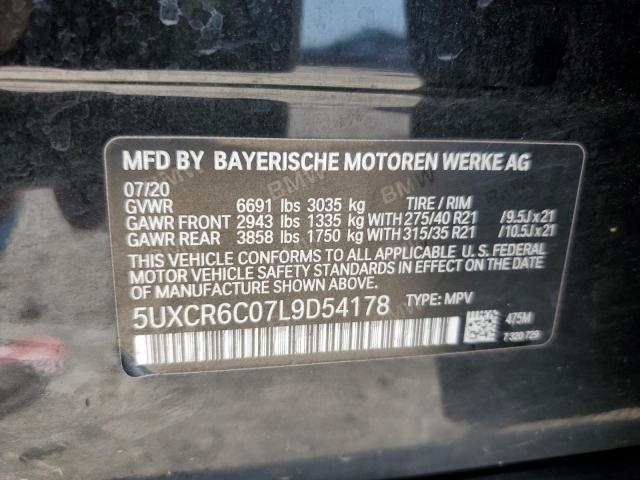2020 BMW X5 XDRIVE4 5UXCR6C07L9D54178