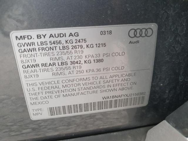 2018 AUDI Q5 PREMIUM - WA1BNAFYXJ2156382