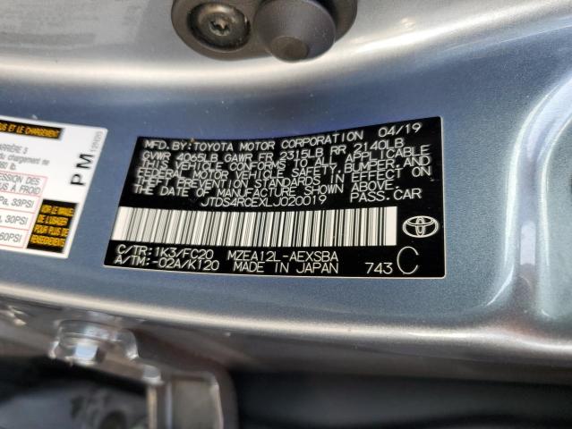 2020 TOYOTA COROLLA SE JTDS4RCEXLJ020019