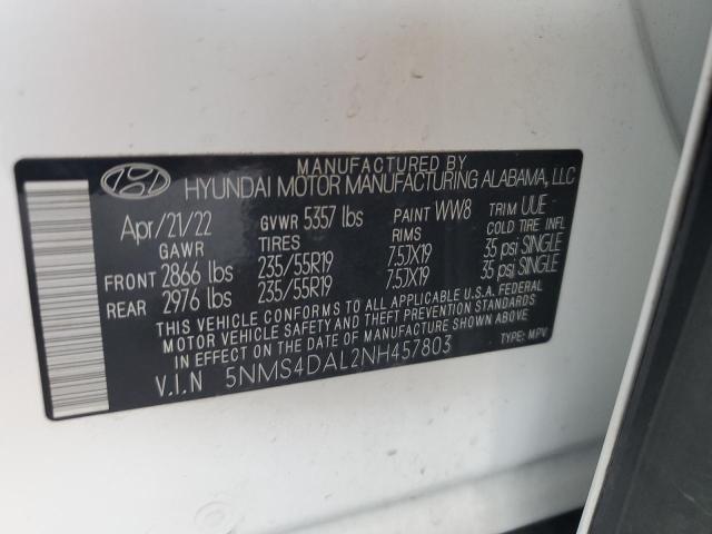 2022 HYUNDAI SANTA FE L 5NMS4DAL2NH457803