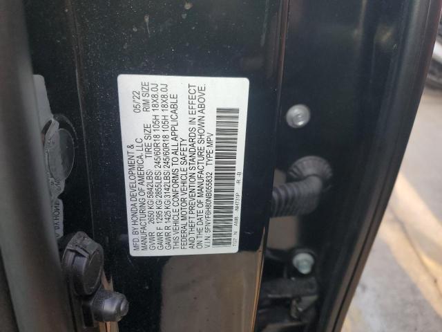 2022 HONDA PILOT TRAI 5FNYF6H80NB055832