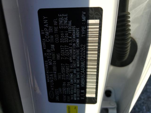 2021 HYUNDAI KONA SEL P KM8K6CAA9MU720262